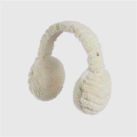 gucci earmuffs|Gucci shearling earmuffs.